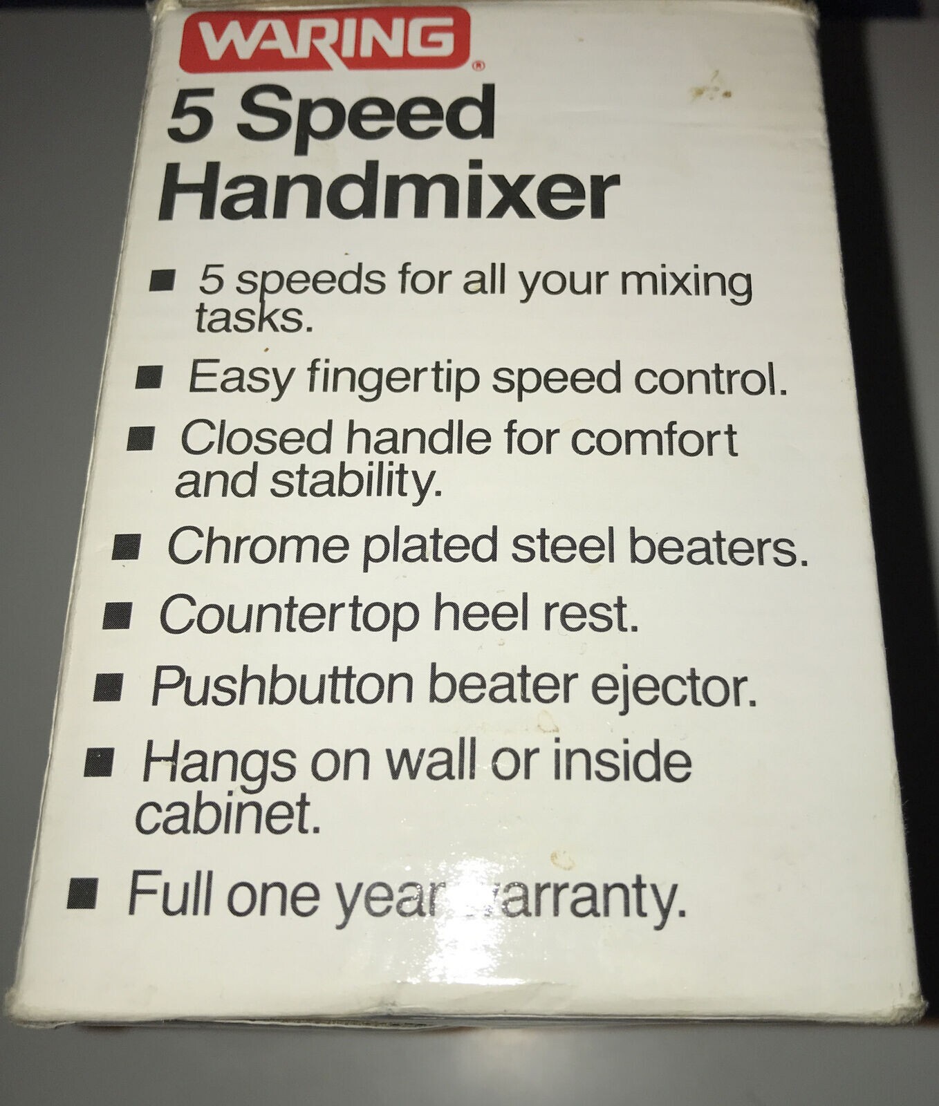 Vintage Waring Hand Mixer HM51 White 5 Speed eBay