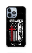 One Nation Under God Cross with USA Flag Christian cell Phone Case for iPhone