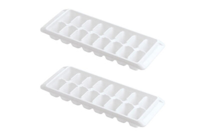 Rubbermaid White Easy Release Ice Cube Tray 2 Pieces New