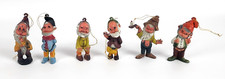 6 Vintage Hand Painted Elves Ornaments The Yorkshire Co. Pioneer Fund Raising