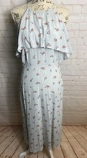 Women’s Warehouse Light Blue Floral Print Midi Dress Size 10 