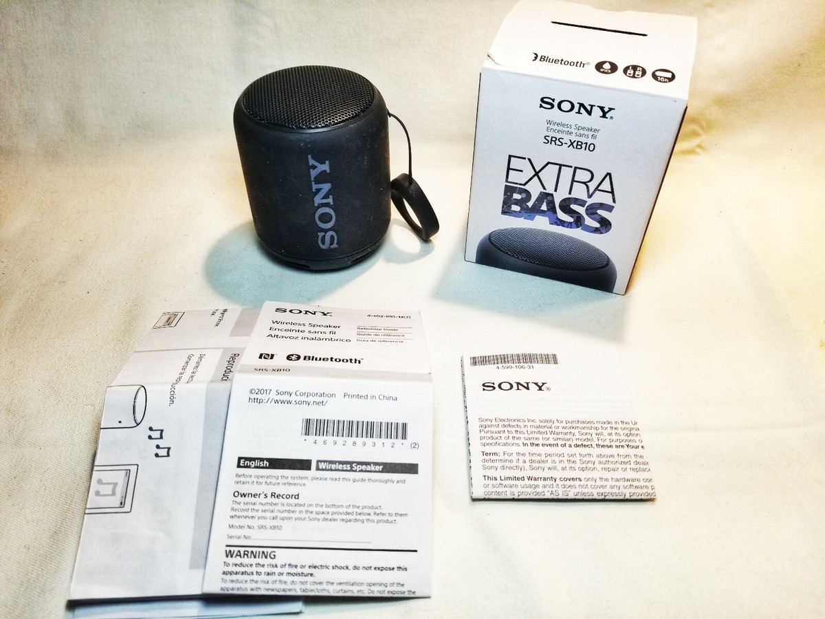 Sony Bluetooth Sony Srs Xb10 Wattage Sony Xb10 Portable Speaker