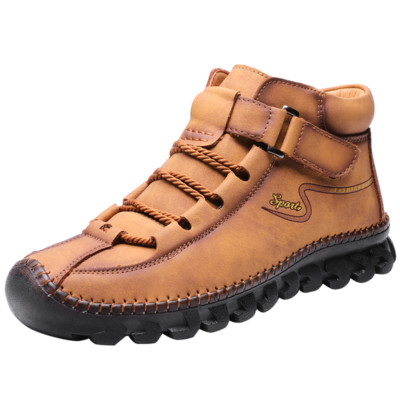 Men Leather Anlek Boots Outdoor Walking Motorcycle Shoe Driving Athletic Sneaker