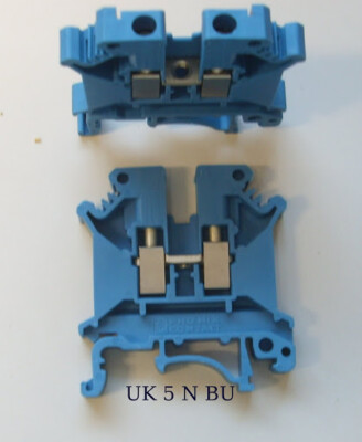 2 Stück UK2,5N UK3N UK5 UK5N UKN5 UK6N UKN6N BU Blau Phoenix Contact klemme