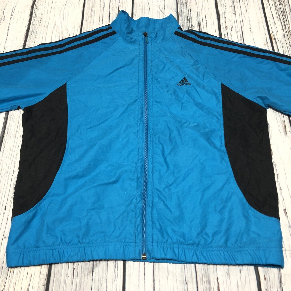 Vintage 90s Adidas Windbreaker Jacket Size Exra Large XL Teal