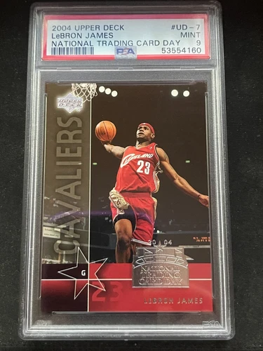 2004 Upper Deck National Trading Card Day LeBron James #UD-7 PSA 9