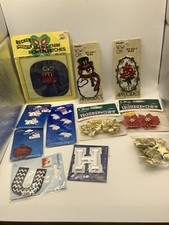 11 MIXED IRON on SEW patches patch lot Appliques VW Beetle Lamb Duck Christmas