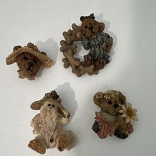 Boyds Bears 4 Girly Brooch/Pins, Baileys Garden, Daisy, Betty Purrcilla