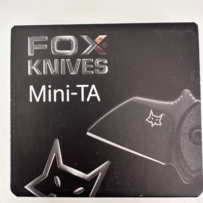FOX KNIVES Mini-TA Folding FX-536 GB Knife 1'' Black Blade, Lime Green
