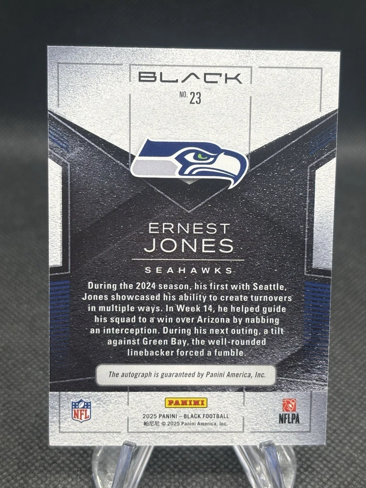 2025 Panini Black FOTL Ernest Jones Autograph Sapphire /50 #23 - Image 2 of 2