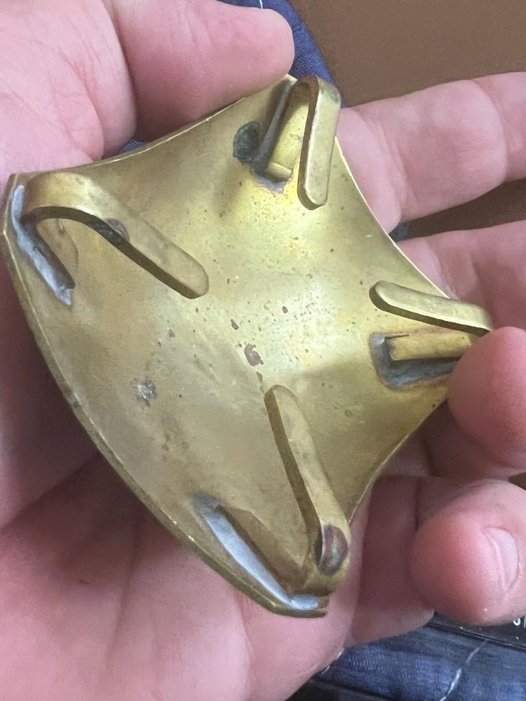 Brass Militia Belt Buckle Antique Military Academy WWI older (H2025H)
