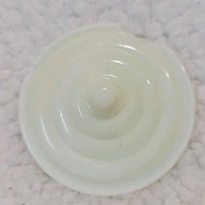 Cream Akro agate lid  for children  s tea set Chip 2.25"