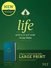 Tyndale NLT Life Application Study Bible, Third Edition, Large Print (Leathe...