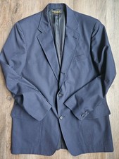 Vintage Brooks Brothers Navy Blue Blazer Mens Sport Coat Jacket Wool Blend