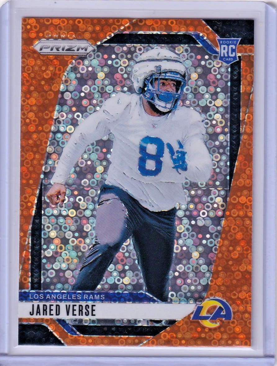 2024 Prizm Jared Verse Rookie Card Orange Disco #341 (RC) Rams