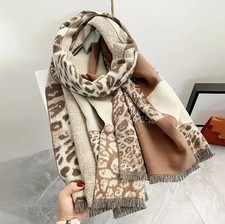 2er Set Schal Leopardenmuster Damen – Übergroß 160x70 Cm, Weich & Wärmend