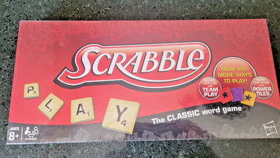Scrabble Board Game 2012 Sealed Hasbro Classic With Power Tiles Word Game Sealed