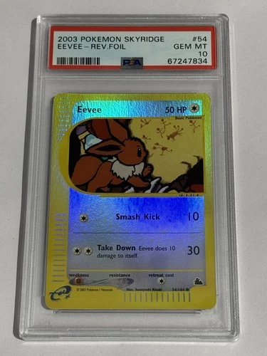 2003  Pokemon Skyridge - Eevee Rev.Foil #54 PSA 10 GEM MT