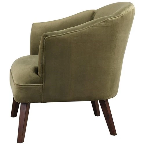 Uttermost Conroy Wood and Fabric Accent Chair in Olive and Dark Walnut - Picture 4 of 8