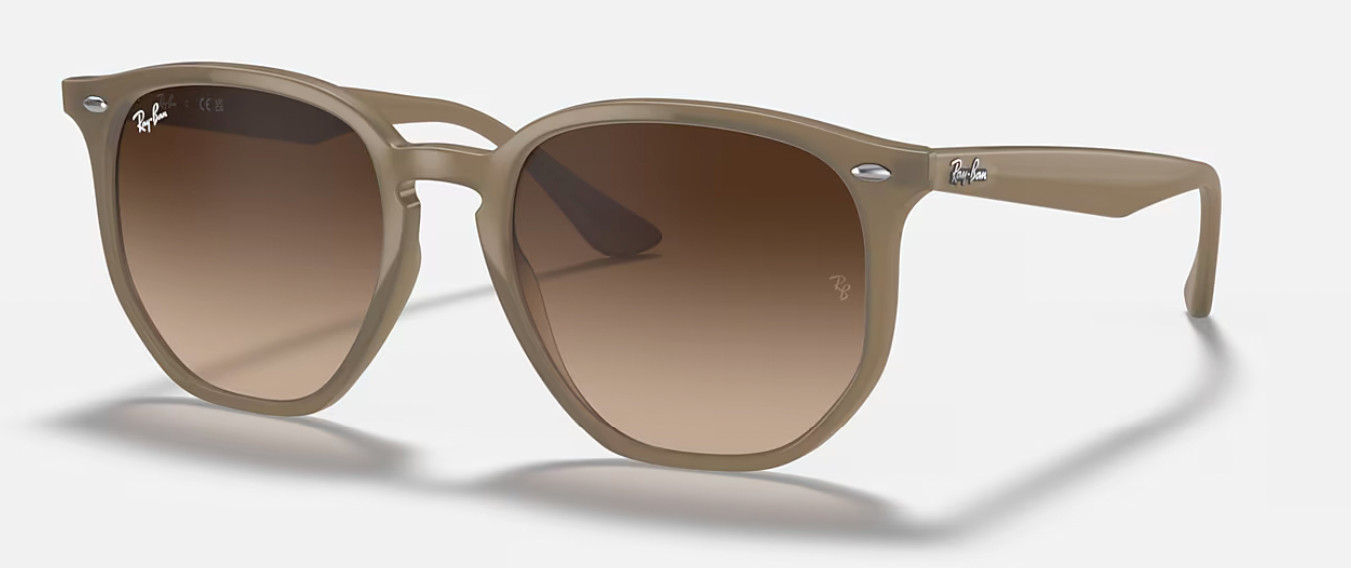 Ray-Ban ORB4306 Opal Beige Frame Brown/Dark Brown Gradient Lenses