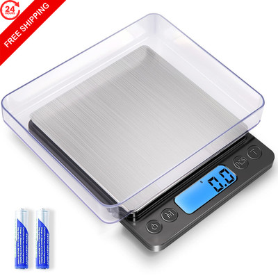 Digital Food Kitchen Scale Upgraded, YONCON 3000g/0.1g High 3000gx0.1g, Black