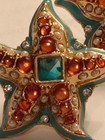 KJL KENNETH J. LANE Coral Turquoise Pearl Starfish Clip Earrings Set — photo 2