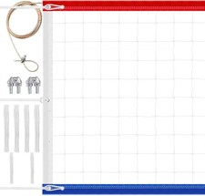 Professional Volleyball Net Outdoor Heavy Duty with Aircraft Steel Cable, Upg...