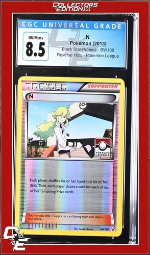 BW Black Star Promo N BW100 Reverse Holo Pokemon League CGC 8.5