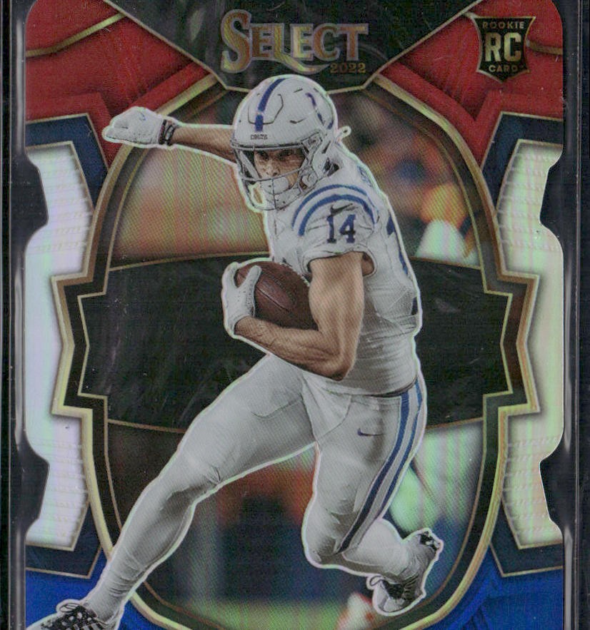 2022 Panini Select #45 Alec Pierce Red and Blue Prizm Die Cut