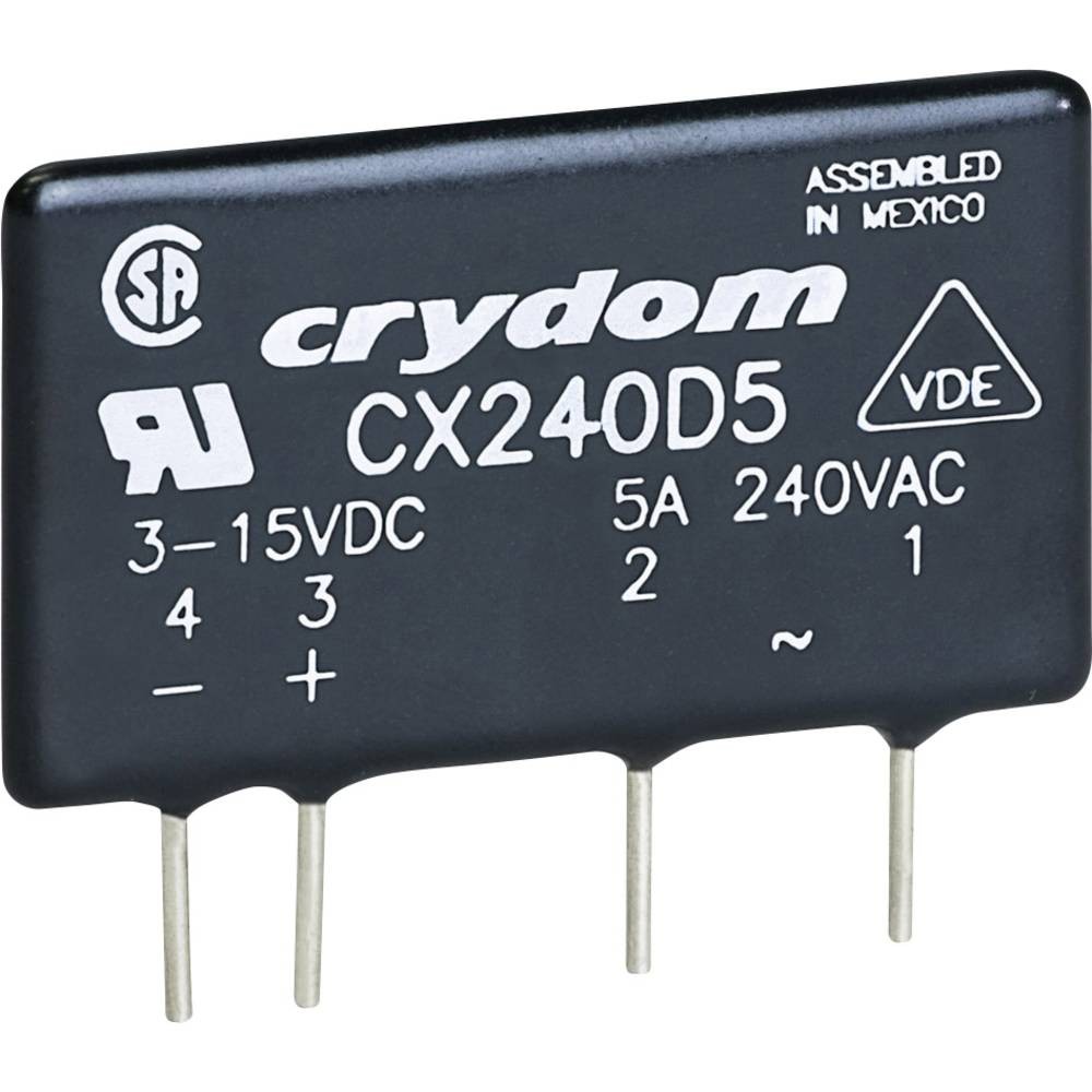 Relais Crydom CX380D5 5 A à commutation silencieuse et haute tension 530 V