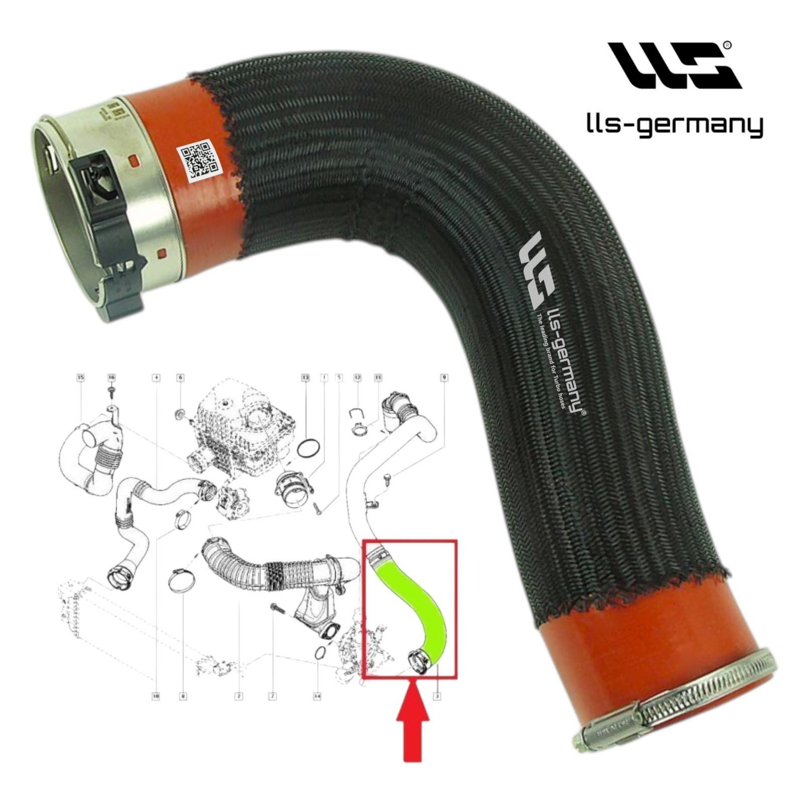 2x Turbo Hose Charge Air Hose For Vauxhall Movano Mk II 2.3 CDTI