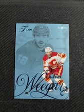 2025-26 Fleer Flair Blue Ice Mackenzie Weegar RARE /49 Calgary Flames SSP