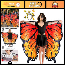 Double-Sided Butterfly Wings Costume for Women - Fairy Festival, Halloween Cospl