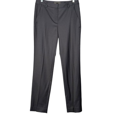 Nili Lotan Colmar Pant Dark Navy Straight Leg Trousers Womens Size 2