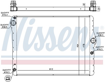 NISSENS 60779 Kühler, Motorkühlung für BMW,ROLLS-ROYCE