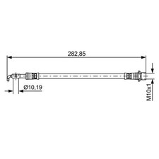 Bosch Bremsschlauch hinten für Daihatsu Charade Toyota Yaris