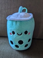 5" Fiesta Boba Green Milk Tea Plush Keychain / Clip Kawaii Type Toy
