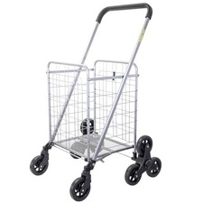 dbest Products Stair Climber Cruiser Cart Shopping Climber, Silver