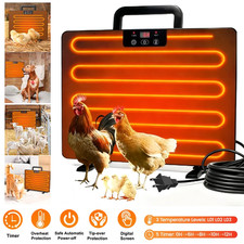 Chicken Coop Heater for Winter, 200W Radiant Heat Panel Adjustable Temperature