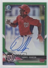 2018 Bowman Chrome Prospect Green Refractor 6/99 Daniel Johnson #CPA-DJ Auto 3lc