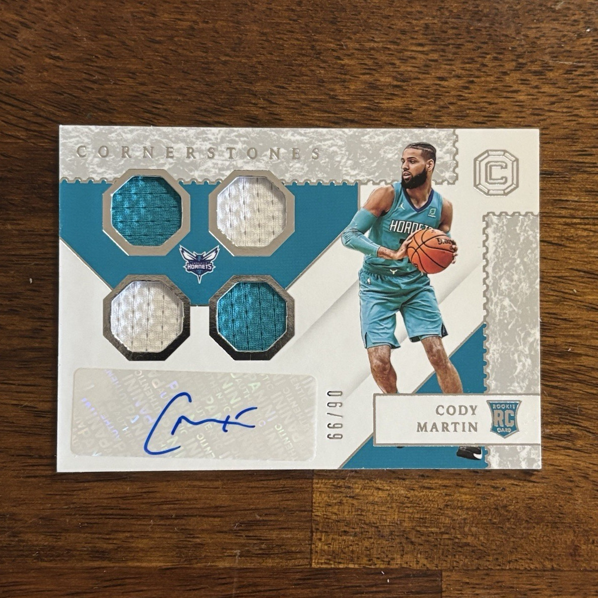 Panini 2019-20 Chronicles Rookie Cornerstones Cody Martin RC Auto Mem /99