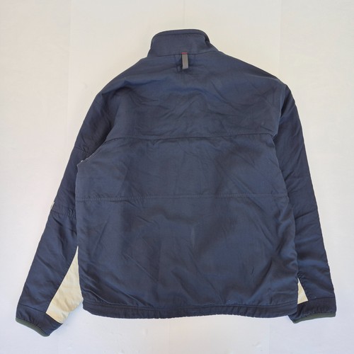 ABERCROMBIE & FITCH Jacket Large Grey Blue Mens Coat Full Zip Logo Reversible - Picture 5 of 11