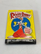 Who Framed Roger Rabbit Topps 1987 5 Sticker Bubble Gum Pack Sealed Neu