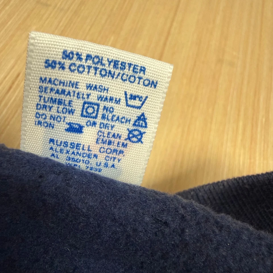 Винтажный 80-х Russell Athletic Sweathisrt выцветший темно-синий XL Diligaf Christie Lake - Изображение 3 из 4