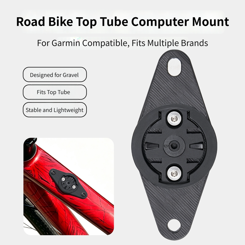 Bike computer mount for gravel bicycles For top tube fit 77x34mm ...