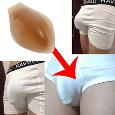 Men Silicone Enlarge Front Pad 3D Bulge Enhancing Pad Insert Swimwear Underwear
