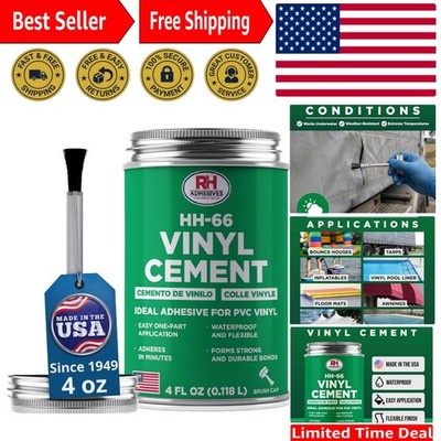 HH-66 Vinyl Cement 8 Oz - Vinyl Adhesive, Cement Glue, Industrial Contact Cement