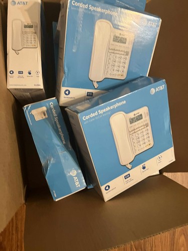 Bundle box 9 items AT&T Single Line Corded Phone - White - Picture 10 of 10