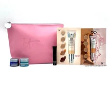 it Cosmetics Beauty Sleep Gel Cream Mascara CC+ Serum & Pink Bag 6-Pc Travel Set