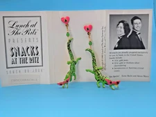 LATR Lunch at the Ritz CROCOSNACKLE Crocodile Alligator Pierced Earrings NEW